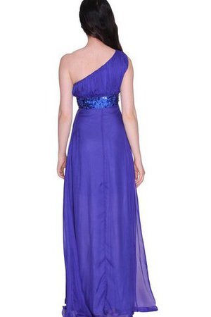 A-Line plissiertes Chiffon Paillettenbesetztes langes Brautjungfernkleid - Bild 4