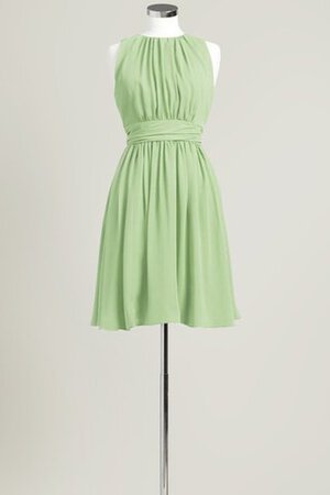 Robe demoiselle d'honneur bref col ras du cou a-ligne manche nulle - Photo 16