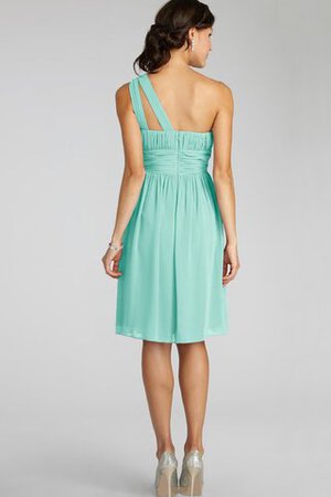 Ein Schulter trägerloser Ausschnitt Chiffon A-Line mini Brautjungfernkleid - Bild 13