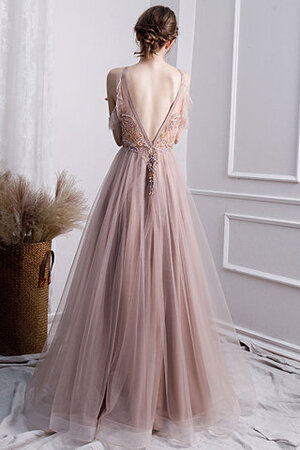 Robe de bal a-ligne jusqu'au sol en salle magnifique avec perle - Photo 3