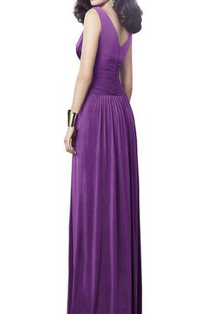 Robe demoiselle d'honneur de col en v ligne a ruché - Photo 2