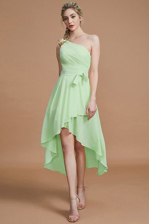 Geschichtes One Schulter Prinzessin Rocklänge-asymmetrisches Mini Brautjungfernkleid - Bild 31