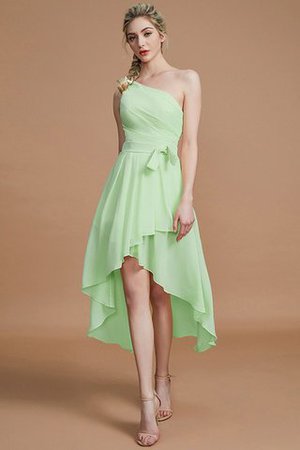 Robe demoiselle d'honneur courte avec zip manche nulle asymétrique avec chiffon - Photo 31