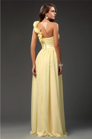 Robe de soirée longue manche nulle en chiffon avec zip de fourreau - Photo 2