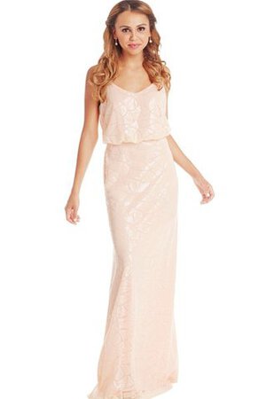 Sencillo Vestido de Dama de Honor en Lentejuelas de con Lentejuelas de Hasta el suelo - Foto 6