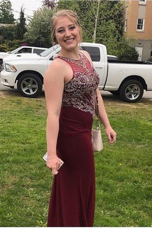 Vestido de Fiesta de Corte Recto en Satén elástico tejido de Abalorio - Foto 1