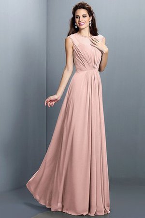 Prinzessin A Linie Plissiertes Normale Taille Brautjungfernkleid mit Drapierung - Bild 21