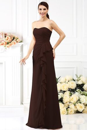 Chiffon Herz-Ausschnitt Plissiertes Formelles Bodenlanges Ballkleid - Bild 7