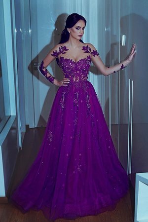 A Linie Faszinierend Prinzessin Ballkleid mit Natürlicher Taille mit Applikation - Bild 1