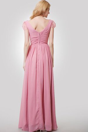 Elegante Vestido de Dama de Honor de Sin mangas de Hasta el suelo de Manga tapada - Foto 3