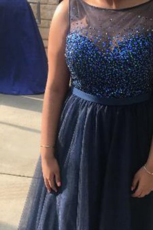 Vestido de Fiesta de Corte princesa en Tul de Natural de Sin mangas - Foto 2