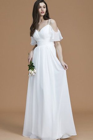 Normale Taille Prinzessin Spaghetti Träger A Linie Bodenlanges Brautjungfernkleid - Bild 5