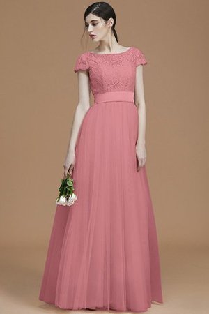 A Linie Prinzessin Normale Taille Brautjungfernkleid mit Schleife mit Gürtel - Bild 34