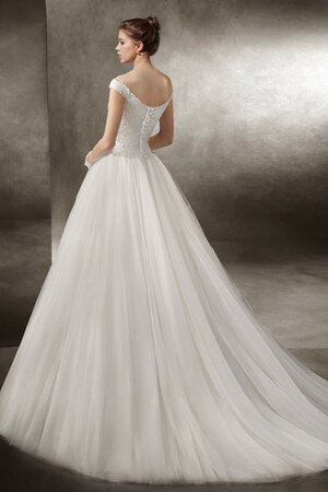 Klassisches Tolle Bezauberndes Brautkleid ohne Ärmeln mit Applike - Bild 5