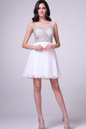 Robe de graduation plissage bref avec zip textile en tulle de lotus - Photo 2