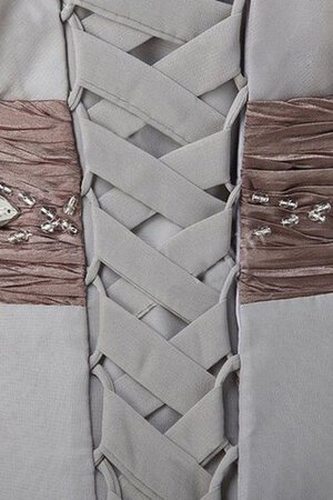 Natürliche Taile A-Linie V-Ausschnitt bodenlanges langes Brautmutterkleid - Bild 3