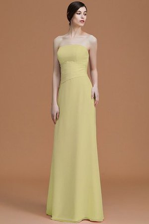 Natürliche Taile Trägerlos A Linie Gerüschtes Prinzessin Brautjungfernkleid - Bild 14