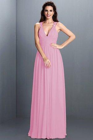 Robe demoiselle d'honneur plissage sexy de princesse avec zip en chiffon - Photo 22