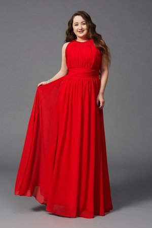 Gerüschtes Prinzessin Bezauberndes Ballkleid ohne Ärmeln aus Chiffon - Bild 1