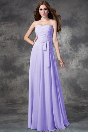 Normale Taille A-Line Chiffon Bodenlanges Anständiges Brautjungfernkleid - Bild 18