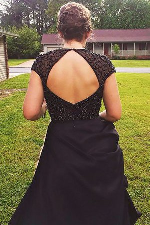 Ärmelloses A Linie Satin Bodenlanges Anständiges Abendkleid - Bild 4