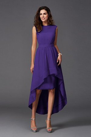 Normale Taille Reißverschluss Prinzessin A Linie Brautjungfernkleid mit Schleife - Bild 24