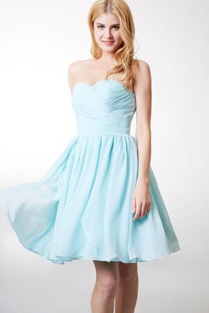 Robe demoiselle d'honneur facile plissage manche nulle avec zip avec gradins - Photo 3