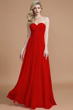 Natürliche Taile Prinzessin Bodenlanges Brautjungfernkleid ohne Ärmeln mit Herz-Ausschnitt - Bild 28
