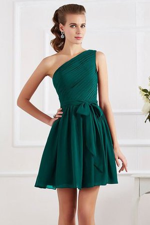 A Linie Prinzessin Ärmelloses Brautjungfernkleid mit Drapierung mit Rücken Schnürung - Bild 15