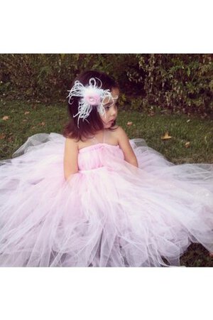 Abito da Cerimonia Bambini Conotta con Fiocco con Piega Ball Gown Senza Maniche A Terra - Foto 1
