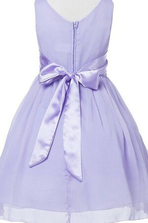 Robe de cortège enfant plissé v encolure textile en tulle avec sans manches avec zip - Photo 3