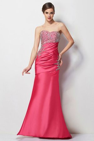 Herz-Ausschnitt Normale Taille Taft Anständiges Ballkleid mit Perlen - Bild 1