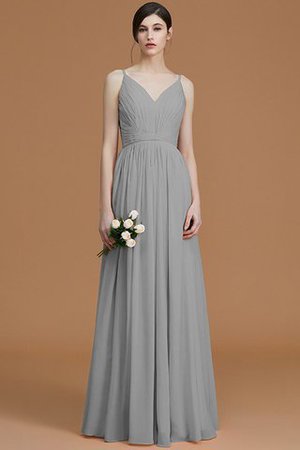 Abito da Damigella A Terra Naturale Principessa in Chiffon A-Line - Foto 33
