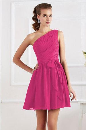 A Linie Prinzessin Ärmelloses Brautjungfernkleid mit Drapierung mit Rücken Schnürung - Bild 10