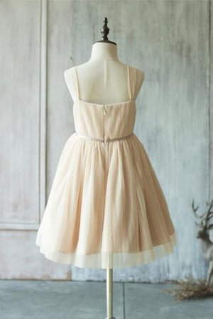 Robe de cortège enfant ligne a avec fleurs v encolure ceinture en étoffe avec sans manches - Photo 4