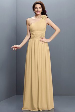 Prinzessin One Schulter Reißverschluss Bodenlanges Sittsames Brautjungfernkleid - Bild 12