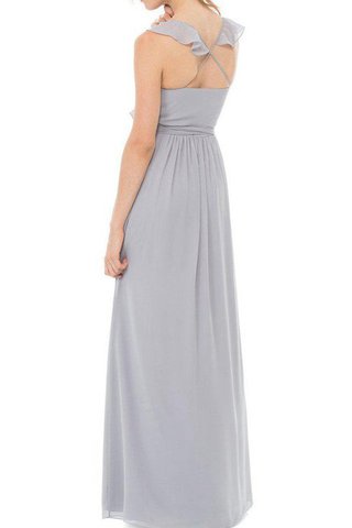 Robe demoiselle d'honneur facile plissage ceinture en étoffe en chiffon de fourreau - Photo 2