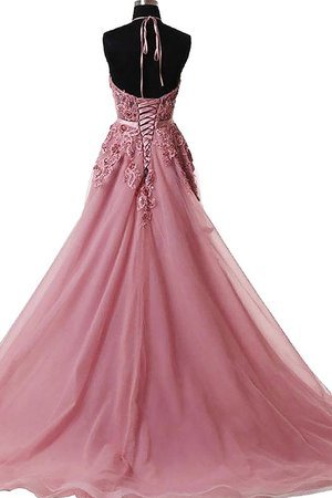 Robe de bal junoesque a-ligne avec sans manches en tulle dénudé - Photo 2