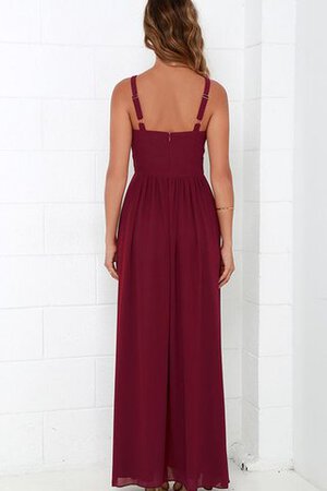 Robe demoiselle d'honneur long simple avec sans manches avec chiffon - Photo 7