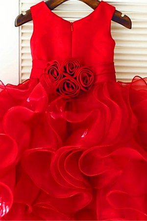 Robe de cortège enfant naturel de mode de bal en organza avec fleurs avec gradins - Photo 2