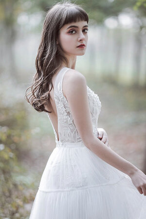 Robe de mariée en satin enchanteur longue classique romantique - Photo 4