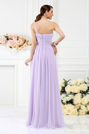 Reißverschluss Chiffon Sittsames Brautjungfernkleid ohne Ärmeln mit Blume - Bild 30