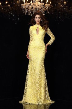 Robe de bal attirent naturel longue avec manche longue en satin - Photo 1