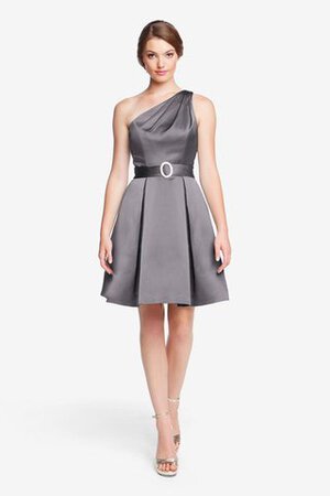 Plissiertes Ein Schulter mini Brautjungfernkleid - Bild 22