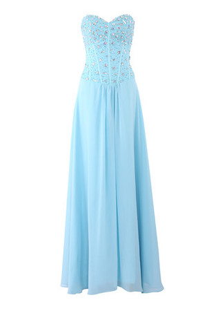 Sweep train A Linie Dom zeitloses Outdoor Ballkleid mit Kristall - Bild 1