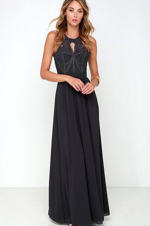 Vestido de Dama de Honor de Encaje Adorno de Sin mangas de Espalda con ojo de cerradura - Foto 10