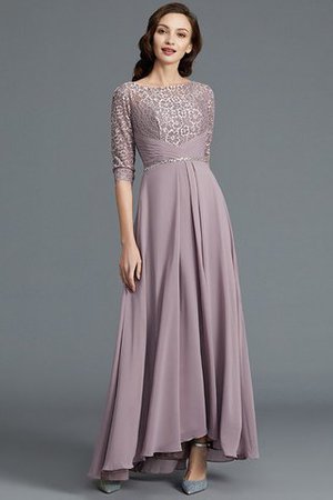 Robe mère de mariée de princesse asymétrique ligne a manche nulle avec chiffon - Photo 3