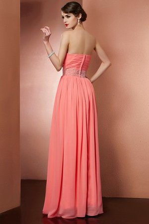 Robe de bal plissage a-ligne avec zip avec perle de princesse - Photo 2