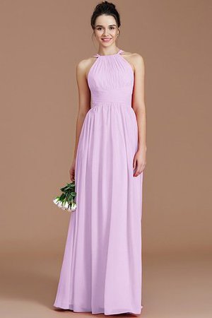 Normale Taille A-Linie Prinzessin Gerüschtes Bodenlanges Brautjungfernkleid - Bild 23