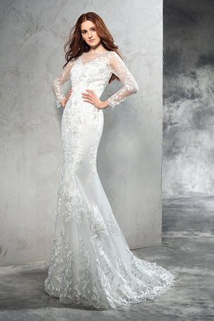 Normale Taille Sweep train Reißverschluss Extravagantes Sittsames Brautkleid - Bild 6